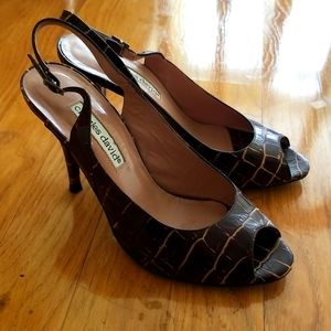 Charles David Slingback Peeptoe Heels size 8
